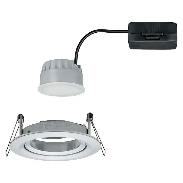 Paulmann LED-Einbauleuchte Nova - 6,5 W, Aluminium, Warmweiß