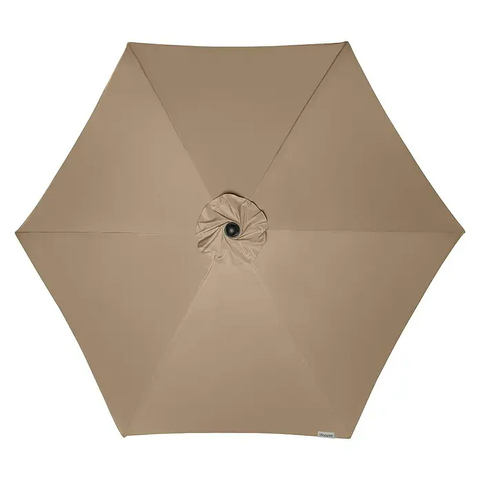 Doppler Active Kurbelschirm - Greige, Durchmesser: 376 cm - Ansicht von oben