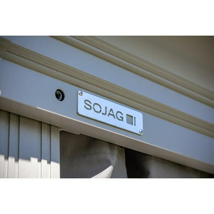 Sojag Pavillon Messina - L x B: 483 x 363 cm, Champagner, Walmdach - Detailaufnahme