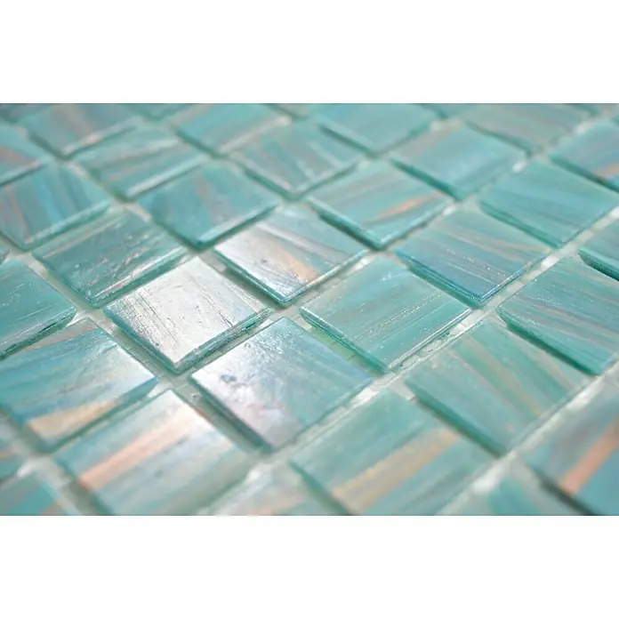 Mozaïektegel goldstar GM GS 454749 - 30,5 x 30,5 cm, Turquoise, Glanzend - Close-up