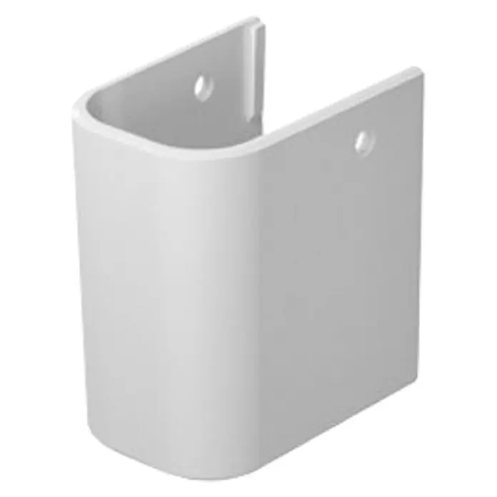 Duravit Happy D.2 Waschbecken-Halbsäule - Ohne Beschichtung, Keramik, Weiß, Passend für: Duravit Happy D.2 Waschbecken
