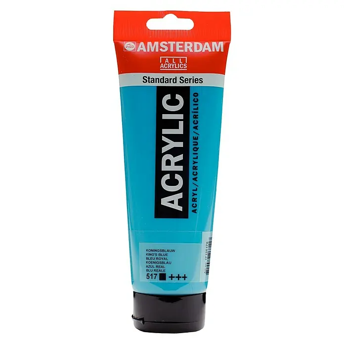 Talens Amsterdam Pintura acrílica Standard - Azul real, 250 ml, Tubo, Brillante
