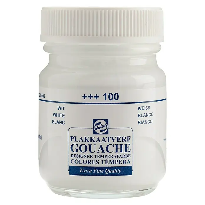 Talens Pintura gouache - Blanco, 50 ml, Mate