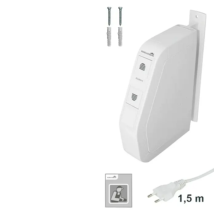 Schellenberg Rollladen-Gurtwickler Rollo Drive 75 Standard - Aufputz, Gurtbreite: 14 mm - 15 mm, Lochabstand: 172 mm