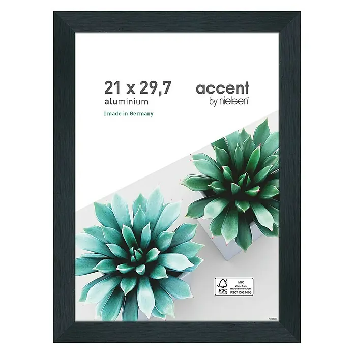 Accent Bilderrahmen Star - Schwarz, 21 x 29,7 cm / DIN A4 - Vorderansicht