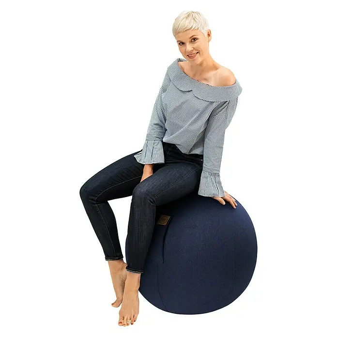 Sitting Ball Gymnastikball Felt - Blau, Durchmesser: 65 cm, Material Bezug: 100 % Polyester - Anwendungsbeispiel
