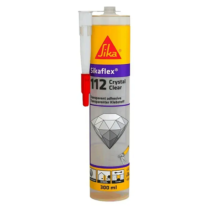 Adhesivo sellador Sikaflex 112 Crystal Clear - 300 ml