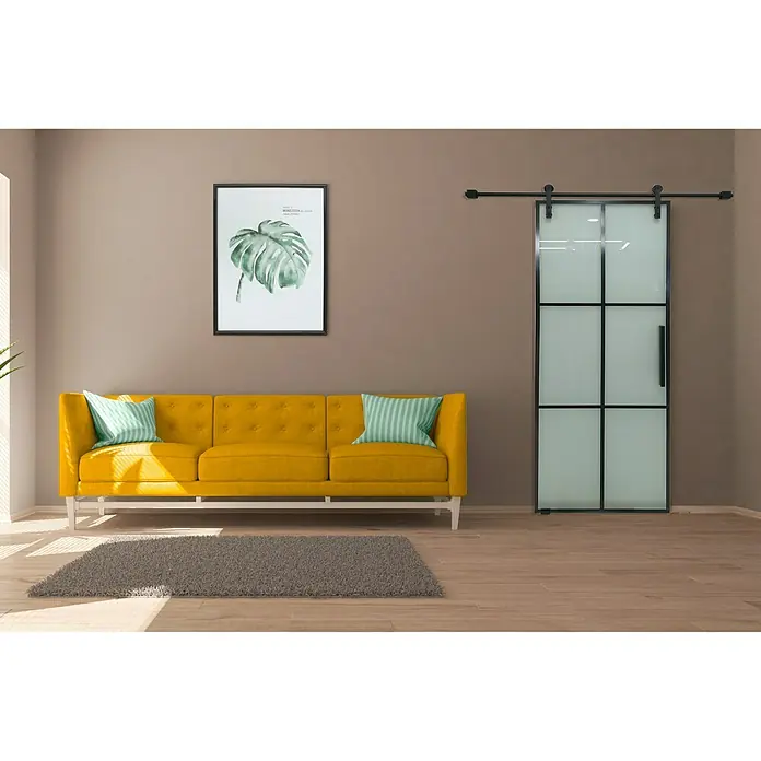 Puerta corredera de vidrio Portals - 75 x 215 cm, Vidrio templado