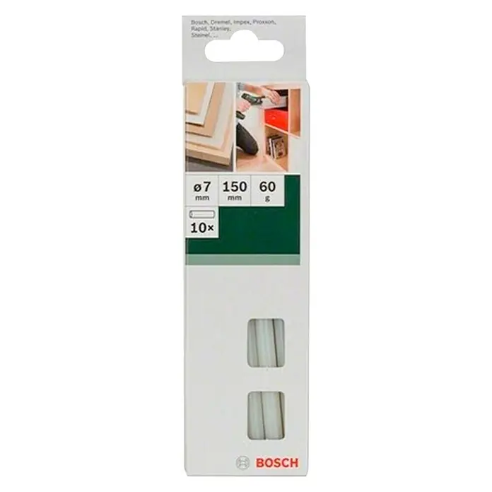 Bosch Klebepatronen - 10 Stk., Durchmesser Klebepatrone: 7 mm, Milchig Weiß