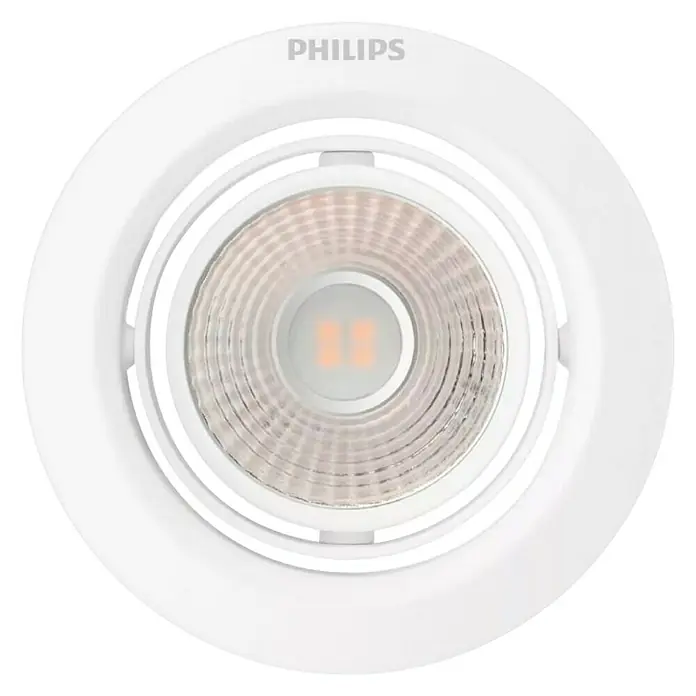 Philips Downlight LED empotrable redondo Pomeron - 7 W, Ø x Al: 9 x 7,05 cm, Blanco, Blanco neutro