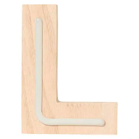 Letra LED neón de madera
