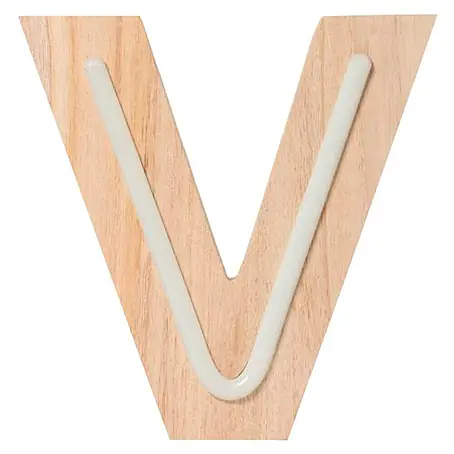 Letra LED neón de madera