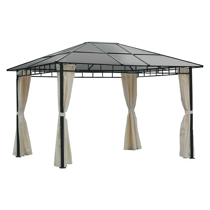 Leco Pavillon Profi Light - L x B: 360 x 300 cm, Graubraun, Anthrazit