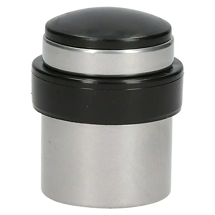 Türstopper Inox 33x41 mm - 33 x 41 mm, Silber/Schwarz, Schrauben - Rechte Seitenansicht