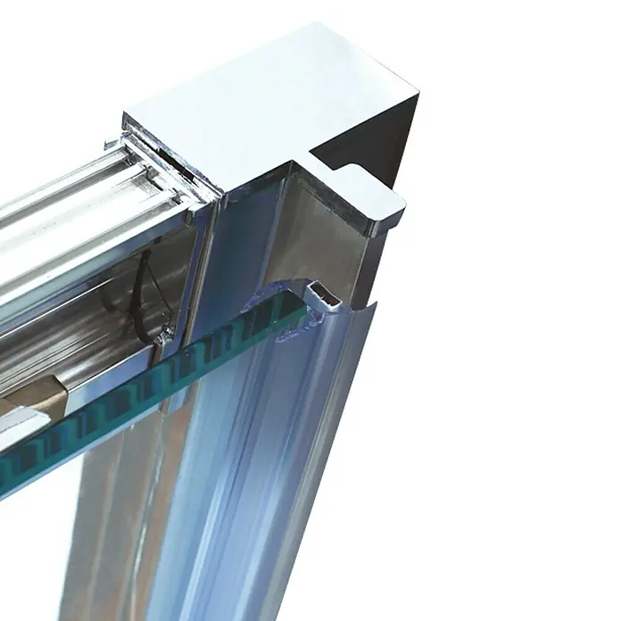 GME Mampara de ducha frontal Prestige Titan - An x Al: 140 x 195 cm, Anodizado, 8 mm, Cromo
