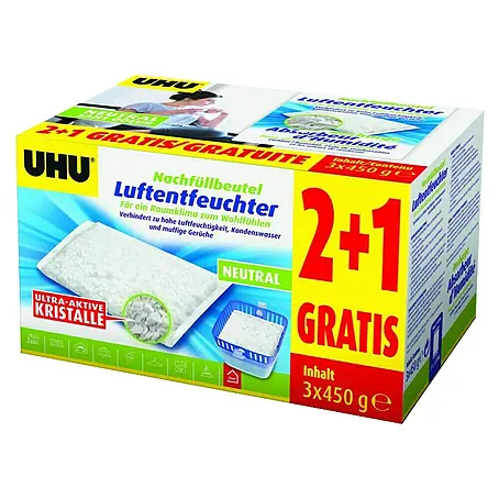 UHU  Luftentfeuchter Nachfüllpack-Aktion 2 + 1