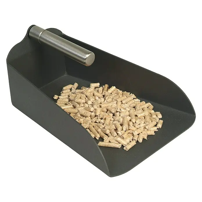 Lienbacher Premium Pelletschaufel - 23 x 17 cm, Schwarz - Vorderansicht