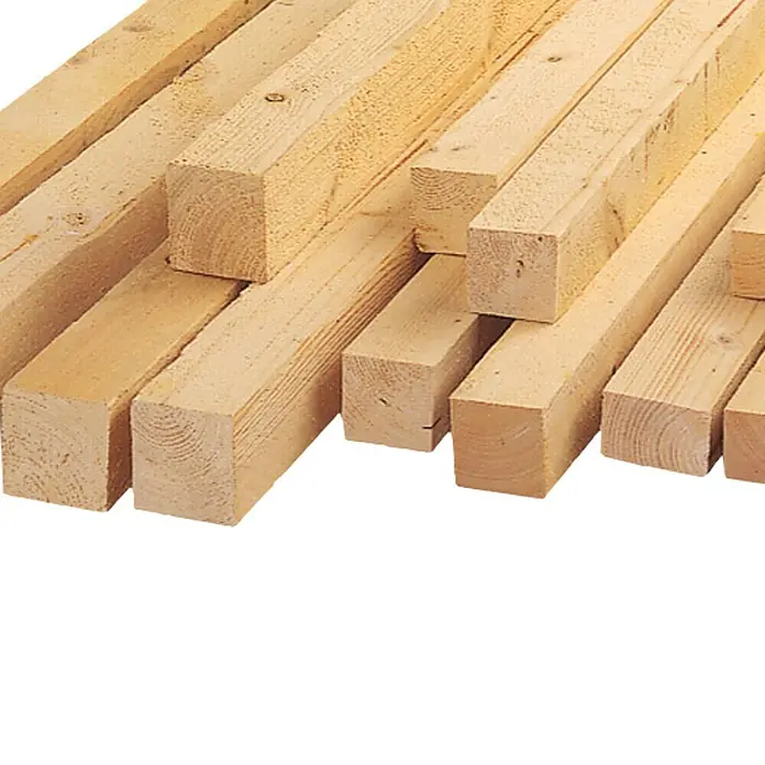 Rahmenholz - 200 x 9,8 x 9,8 cm, Fichte/Tanne, Sägerau - Linke Seitenansicht