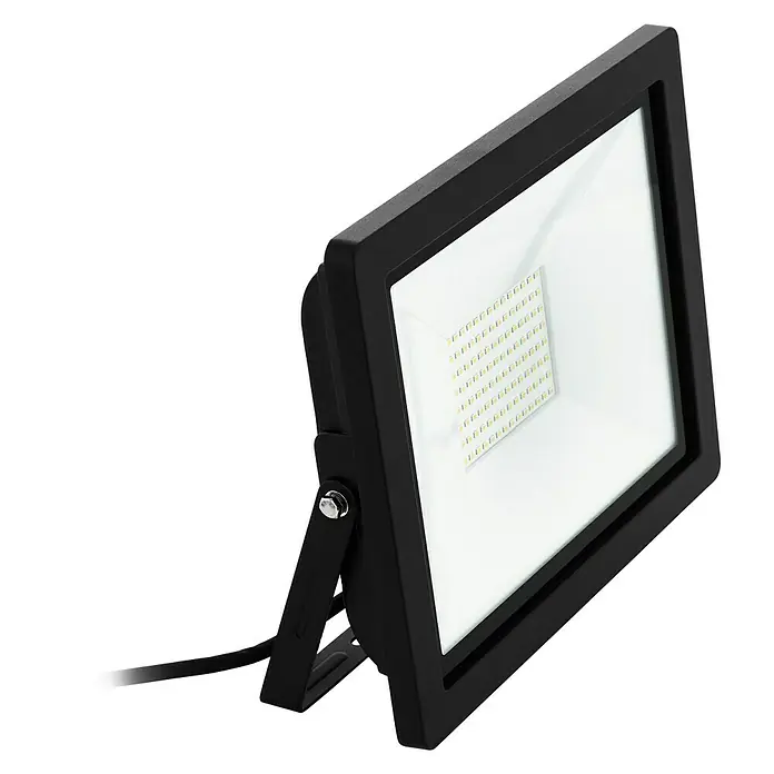 Eglo LED-Außenstrahler - 27,5 x 23 x 5 cm, Schwarz, Glas - Vorderansicht