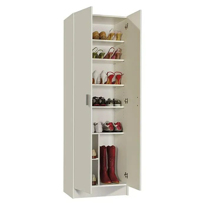 Armario multiuso 7146O - L x An x Al: 37 x 59 x 180 cm, Blanco