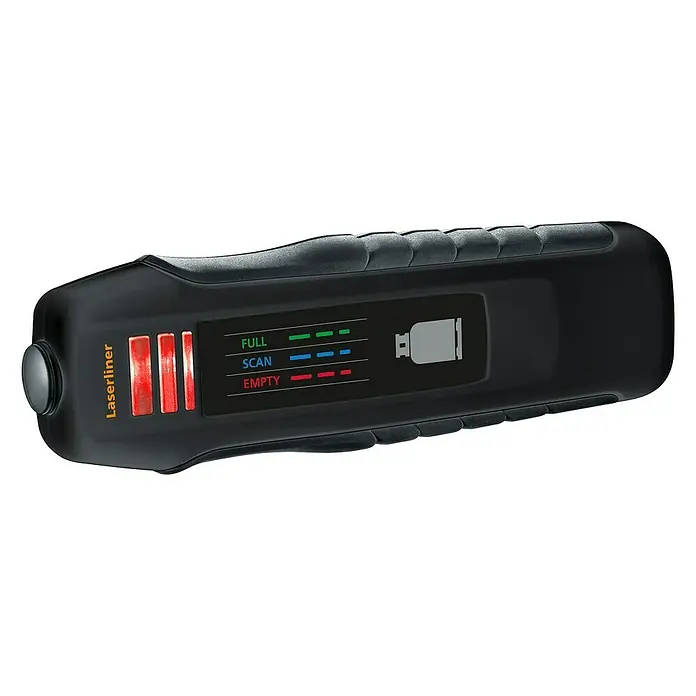 Laserliner Füllstandsmessgerät GasCheck - Geeignet für: Flüssiggasflaschen (LPG) aus Stahl (5 kg / 11 kg) - Linke Seitenansicht