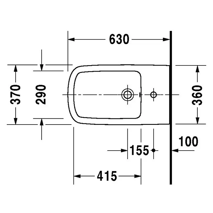 Duravit DuraStyle Stand-Bidet Typ 1 - Mit schmutzabweisender Glasur, Keramik, Weiß