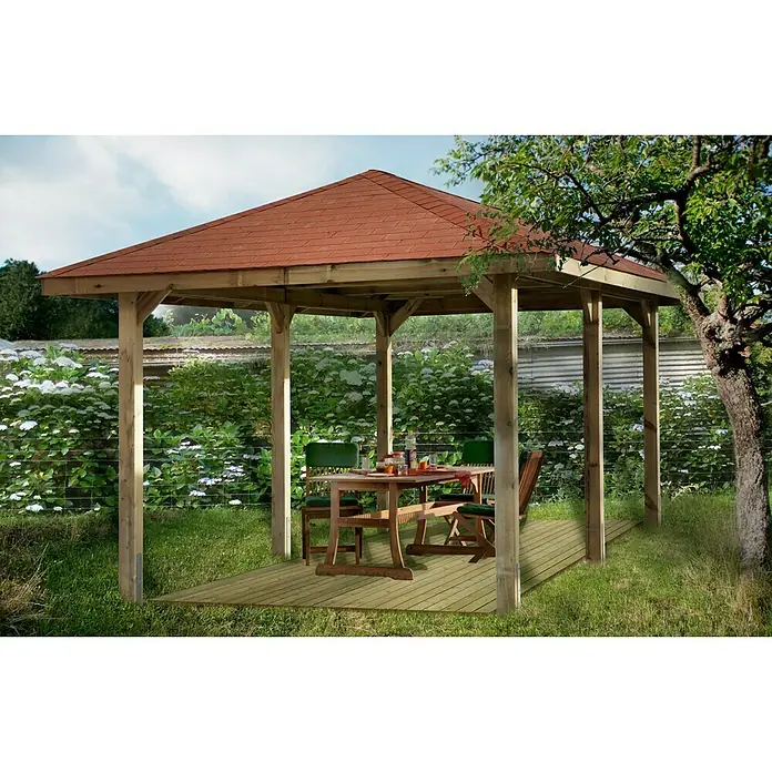 Weka Pavillon Gartenoase 651 B - L x B: 584 x 333 cm - Stimmungsaufnahme