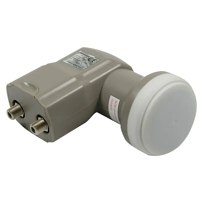 Metronic Twin LNB universal - Toma de alimentación: 40 mm, Gris claro