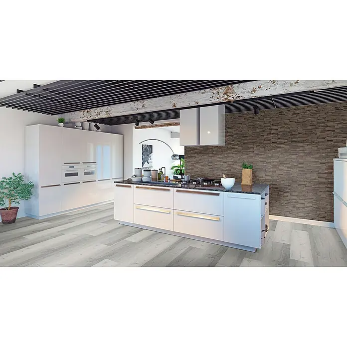 Indo Houten paneel Indo 3D Wall Slimwood Charred - Hevea, 560 x 200 x 8 mm, 9 panelen - Sfeeropname