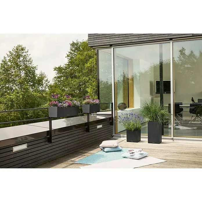 Lechuza Balconera Balkonkasten Stone - Max. Außenlänge: 50 cm, Graphit - Stimmungsaufnahme
