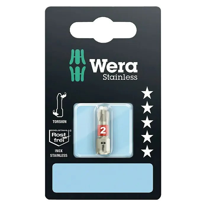 Wera Bit nastavak 3851/1 Nehrđajući čelik - PH 2, 25 mm - Pogled sprijeda