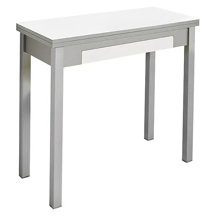 Mesa Meri - L x An: 80 x 40 cm, Material del tablero de la mesa: MDF, Blanco