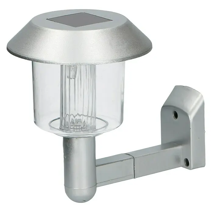 Aplique solar LED para exterior Stake - Interruptor de Encendido / Apagado, Plateado, L x An x Al: 12 x 9 x 13,5 cm