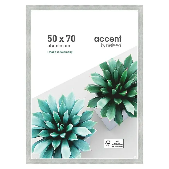 Colorama Bilderrahmen Star - Silber, 50 x 70 cm, Aluminium, Matt - Vorderansicht