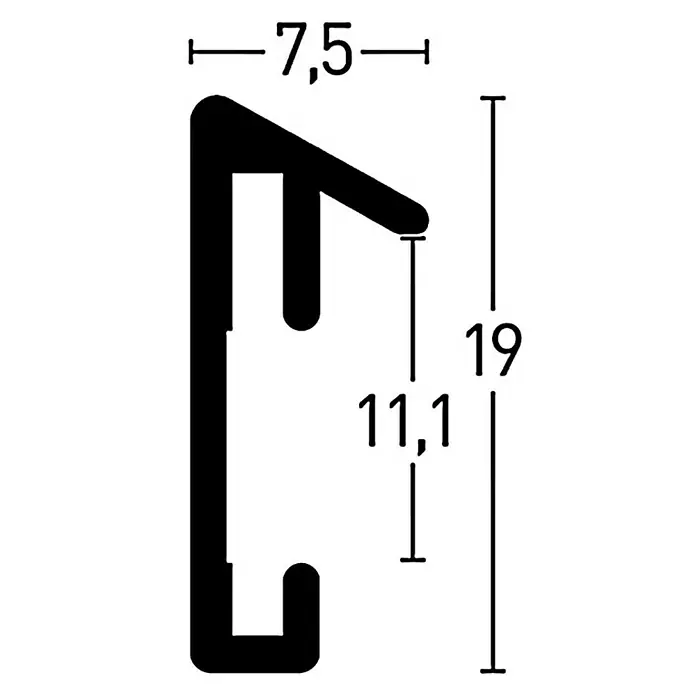 Nielsen Bilderrahmen Pixel - Weiß, 40 x 50 cm, Aluminium - Skizze