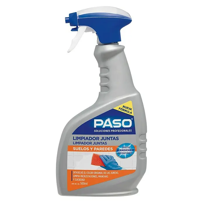 Paso Limpiador Juntas suelos y paredes - 500 ml, Botella con pistola rociadora