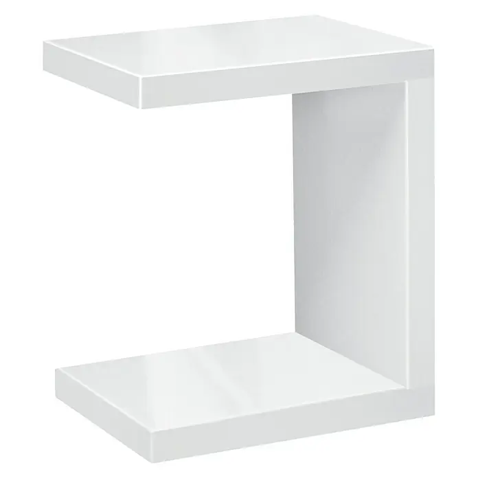 Phönix Solina Beistelltisch - L x B x H: 40 x 50 x 58,4 cm, Weiß - Linke Seitenansicht