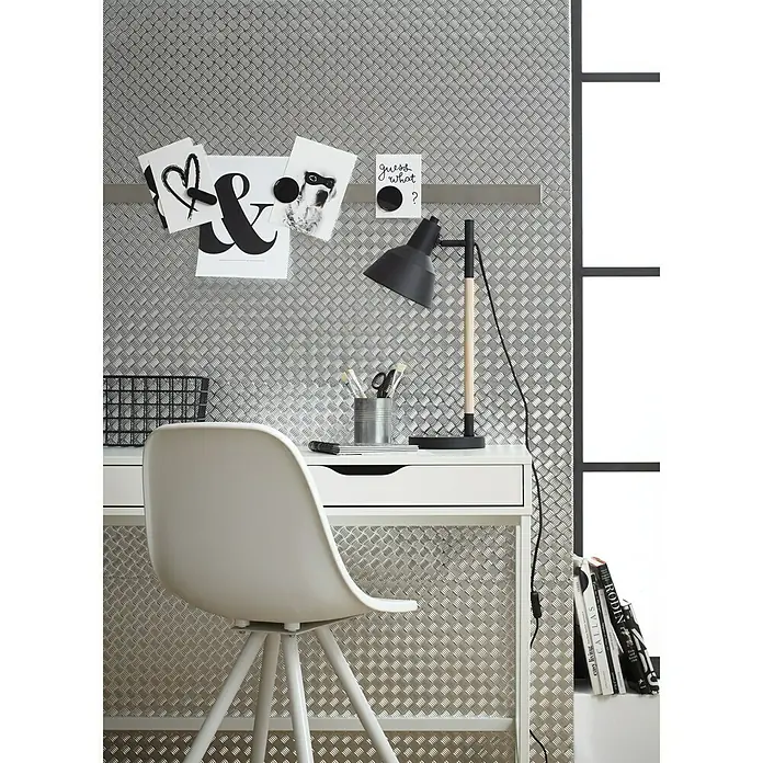 D-c-fix Riffeleffektfolie - Silber, Riffelblech, Selbstklebend