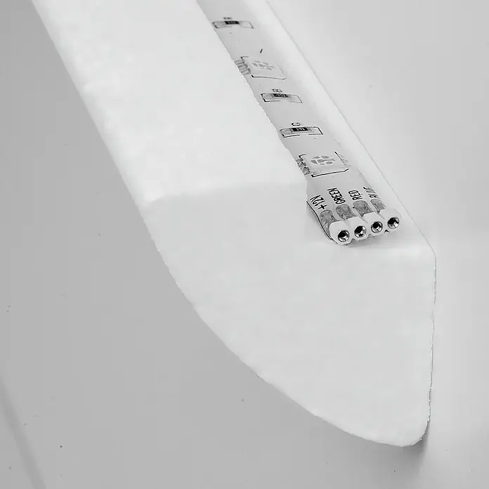 Lichtleiste Dana für LED-Band - 200 x 4,5 x 4,8 cm, Expandiertes Polystyrol (EPS) - Vorderansicht