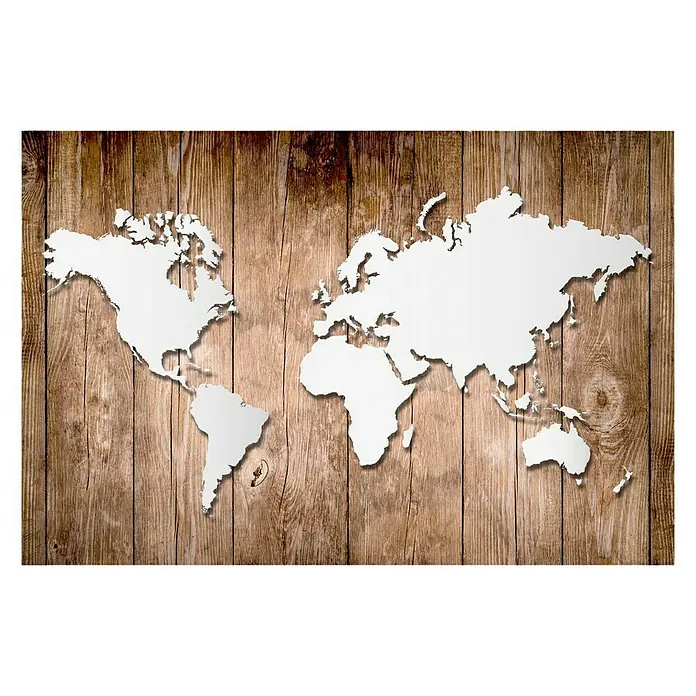 Póster enmarcada World map 6 - Mapa del mundo 6, An x Al: 97 x 65 cm