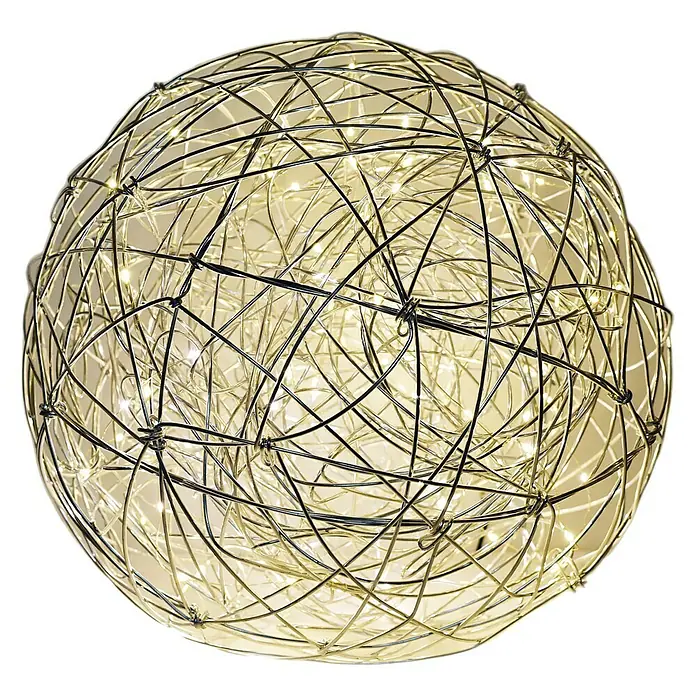 LED-Dekoleuchte rund Matino - 7 W, Braun, Durchmesser: 40 cm