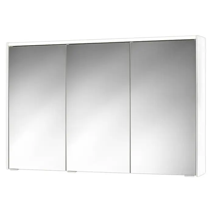 Sieper LED-Spiegelschrank KHX 120 - B x H: 120 x 74 cm, Mit Beleuchtung, MDF, Holzdekor weiß - Vorderansicht