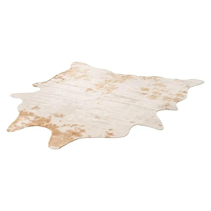 Deko-Kunstfell Rodeo - Kuh, Beige, 200 x 150 cm, 100 % Polyester - Linke Seitenansicht