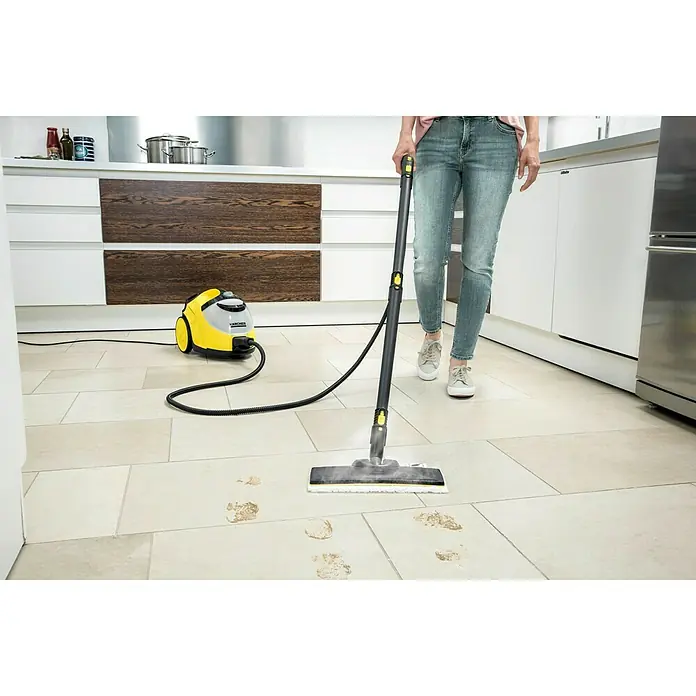 Kärcher Limpiadora de vapor SC 5 EasyFix - Rendimiento calorífico: 2.200 W, Tiempo de calentamiento: 3 min - Producto en uso