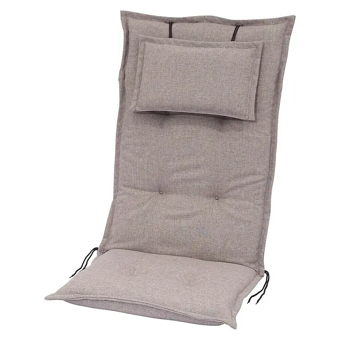 Sunfun Exclusive-Line Hochlehner-Auflage - L x B x H: 120 x 52 x 8 cm, Anthrazit