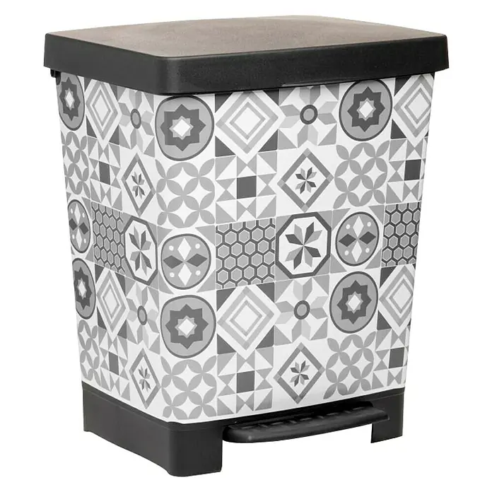 Tatay Cubo con pedal Cubik Deco - 23 l, Gris, Polipropileno