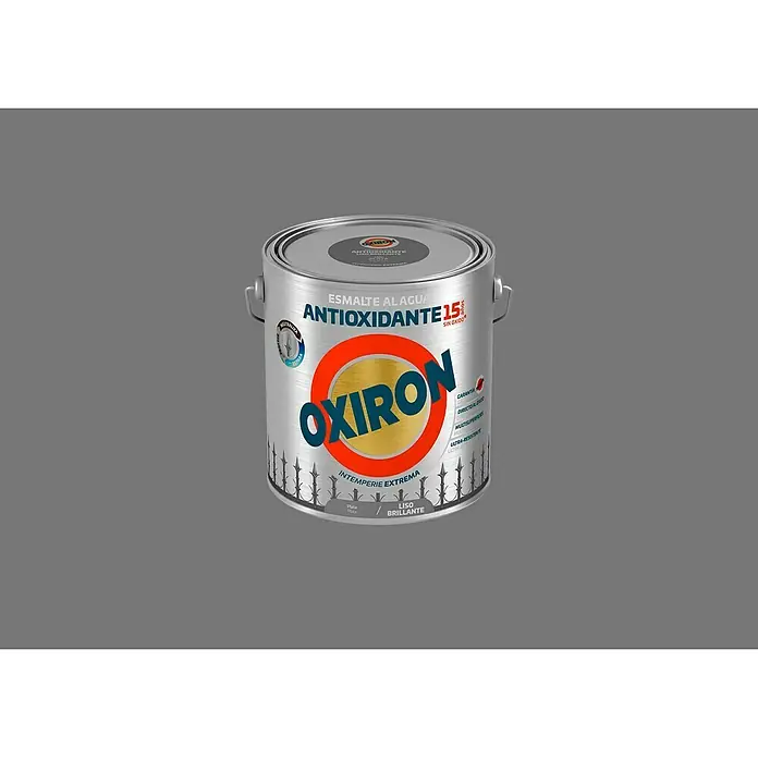 Oxiron Esmalte para metal - Plateado, 2,5 l, Brillante, Base al agua