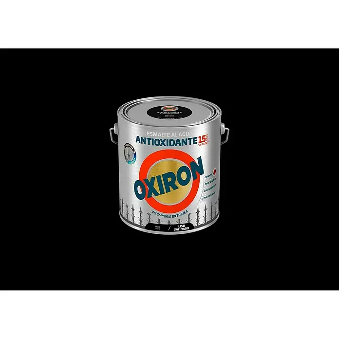 Oxiron Esmalte para metal - Negro, 2,5 l, Satinado, Base al agua