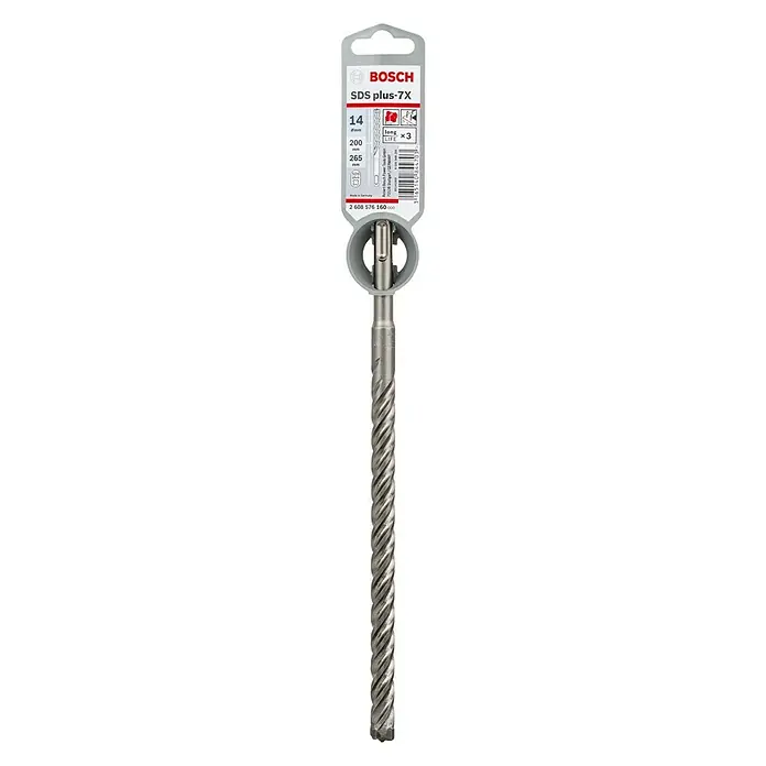 Bosch Professional Svrdlo za beton SDS-Plus SDS Plus-7X - Promjer: 14 mm, Duljina: 265 mm - Pogled odozdo