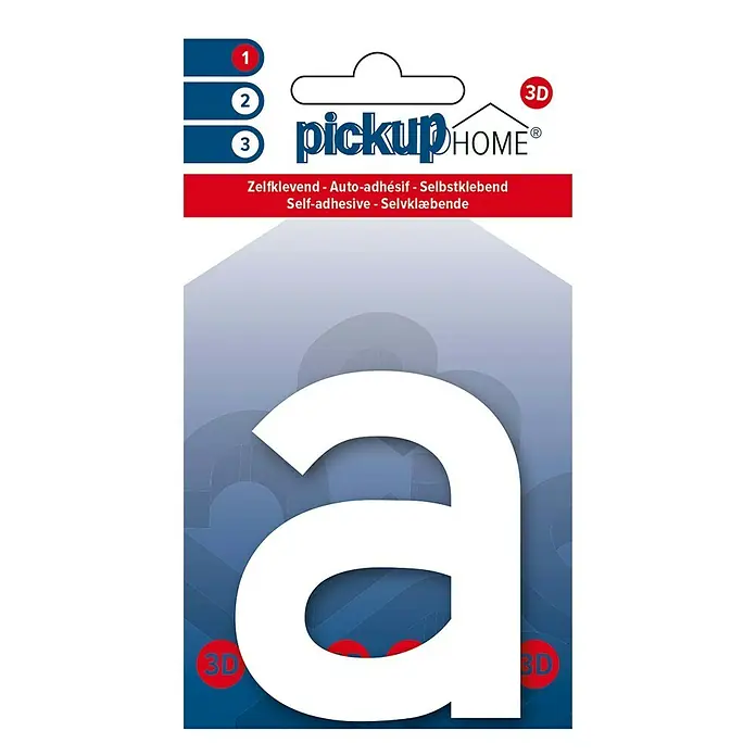 Pickup 3D Home Letra - Altura: 10 cm, Plástico, Motivo: a